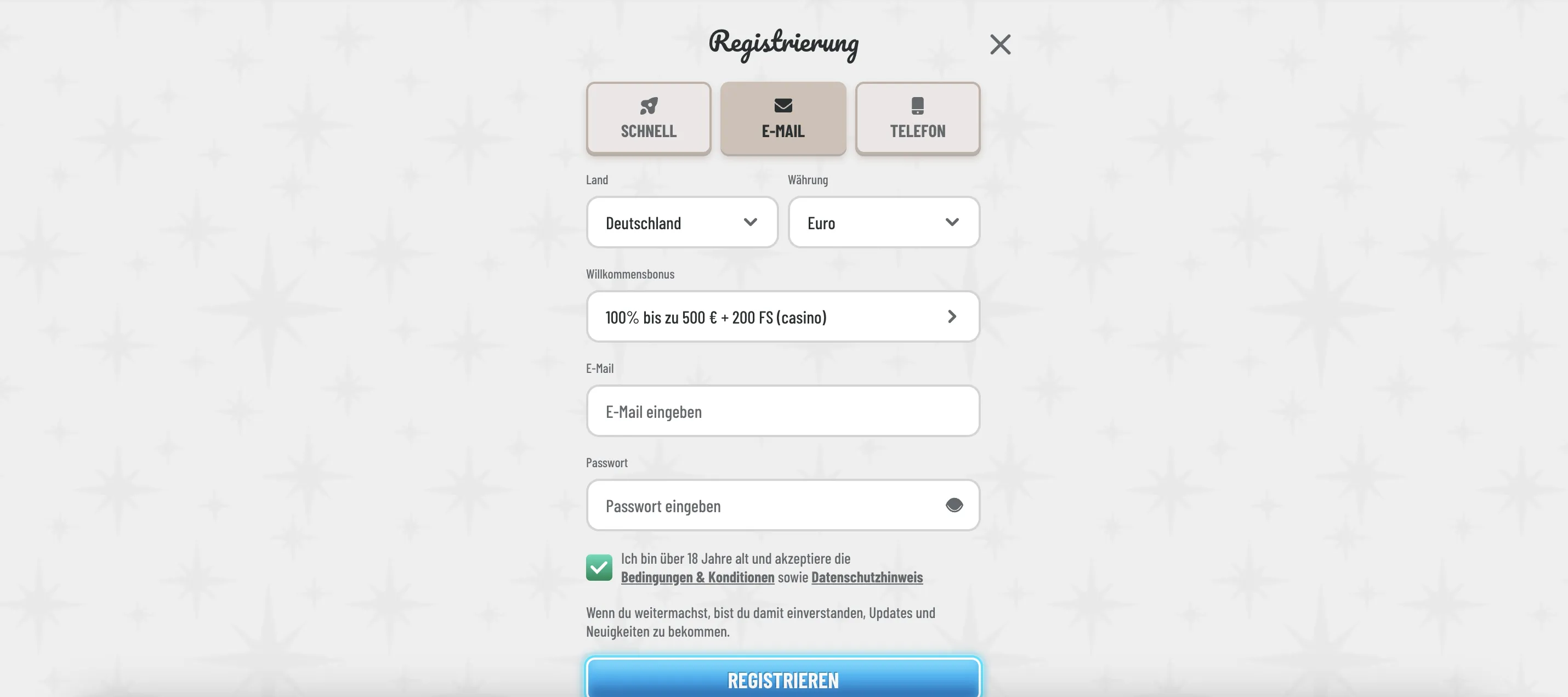 Gro&szlig;z&uuml;gige Pr&auml;mien f&uuml;r Neueinsteiger und treue Stammkunden
